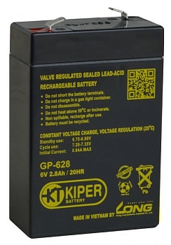 Аккумуляторная батарея Kiper GP-628, 6В, 2.8Ач