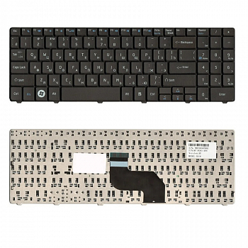 Клавиатура для ноутбука MSI CR640, CX640, A6400, DNS 0123259, 0123308, 0123974, A15HE, A15HC, A17HC, черная, горизонтальный энтер