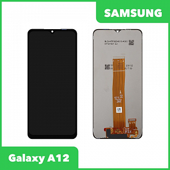 Дисплей для Samsung Galaxy A12 SM-A125 в сборе без рамки (черный) 100% orig