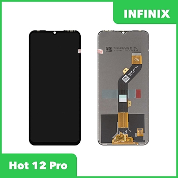 LCD дисплей для Infinix Hot 12 Pro в сборе с тачскрином, 100% оригинал (черный)