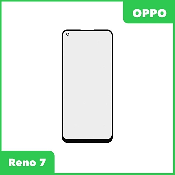 Стекло + OCA плёнка для переклейки Oppo Reno 7 (черный)